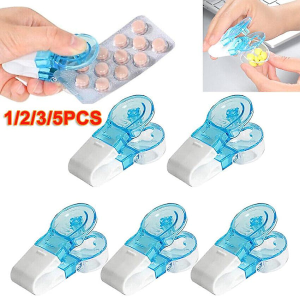 1-5 stk Bærbar Pillefjerner Tabletter Pille Blisterpakkeåpner Hjelp 5pcs