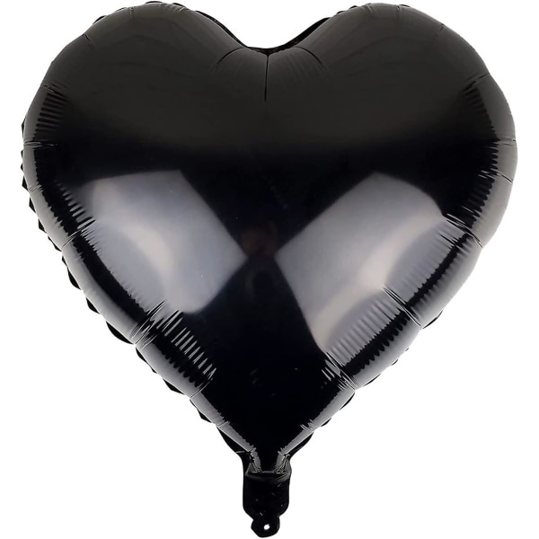 10 kpl mustaa kalvoa sydämenmuotoiset ilmapallot 18 tuuman sydän Mylar ilmapallot baby shower hää-ystävänpäiväkoristeet rakkausilmapallot juhlakoristeet