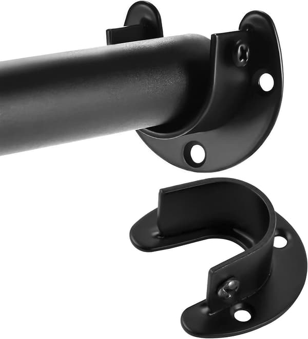 4-delt U-formet gardinstangsett med 25 mm endebraketter