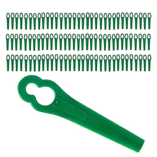 100-pakning 8,3 cm plastgress Trimmerblad Erstatningsblader Gressklipperblader for gressklipper