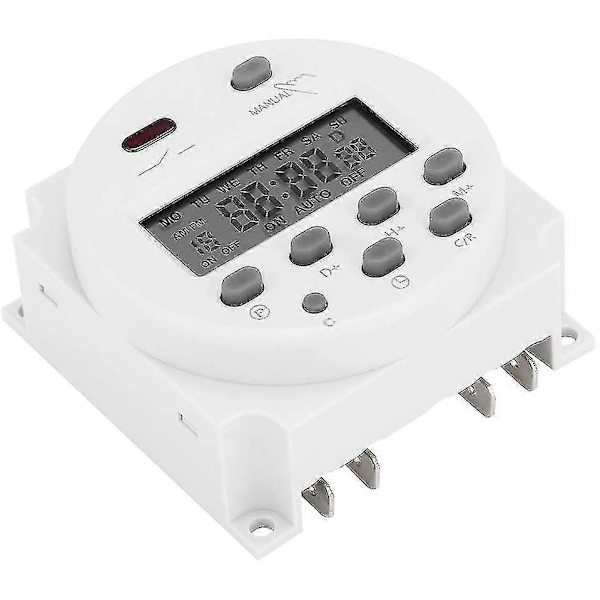 Timer Switch 12v 16a Digital Elektronisk LCD Tidrelä Switch Programmerbar LCD Digital Mikrodator Mini Kontroll Ström Timer Switch Cn101a