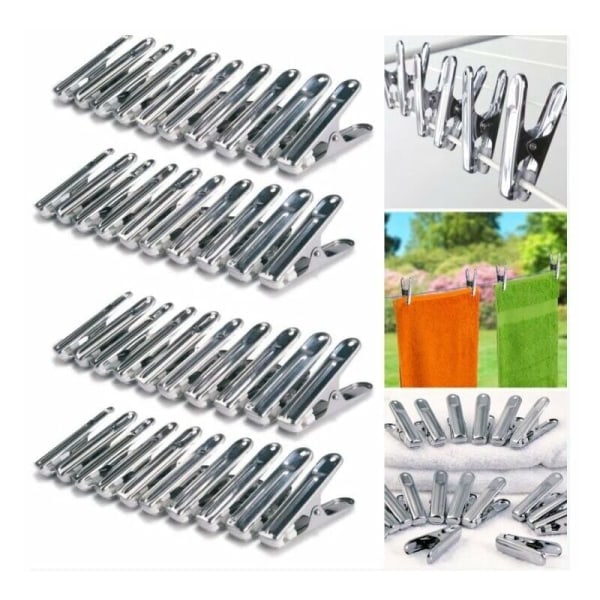 40 stainless steel clothespins, unbreakable clips, indestructible, will not rust