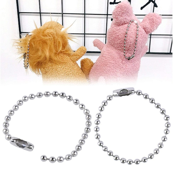 1,5 mm Kulkedja Halsband Armband Nyckelring Smycke Hänge Dekoration för Män