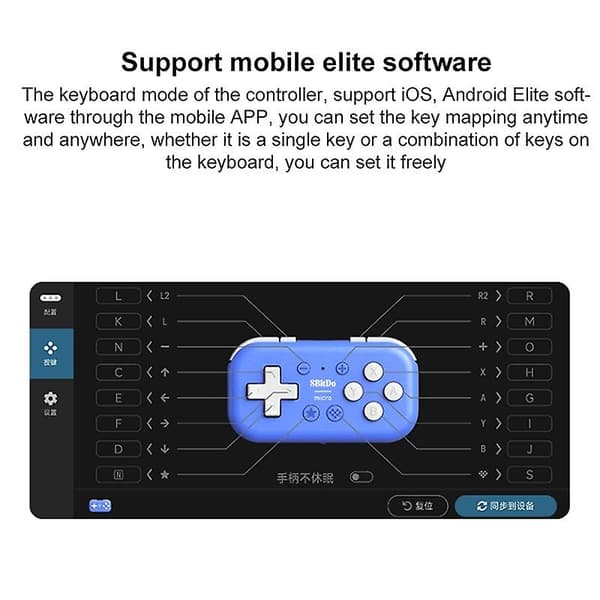 8Bitdo Micro Bluetooth-kontroller Blue