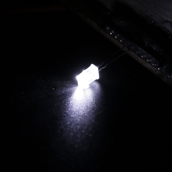 2x3x4mm x LED-lygtepære, 200 stk. rektangulær, klar lysdiode til elektronisk komponentindikator, hvid