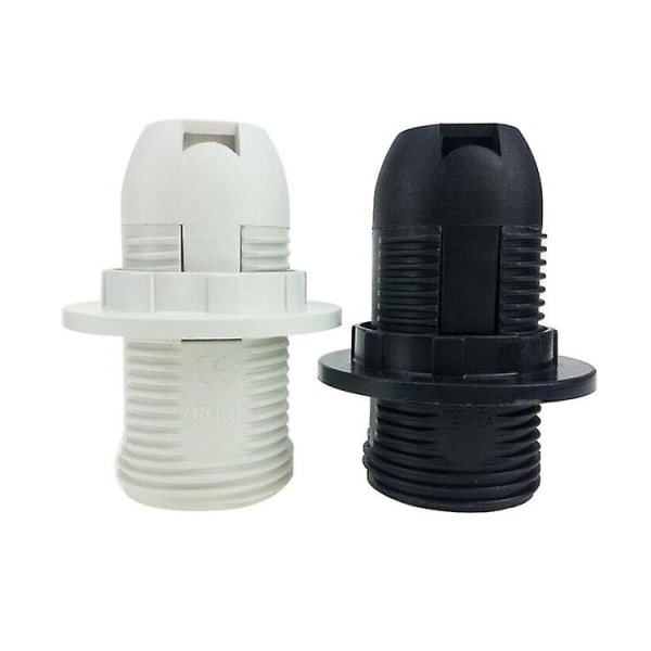 10-pack (svart och vit) Edison-skruv E14-lamphållare i plast med E14 E14-sockel och reservring