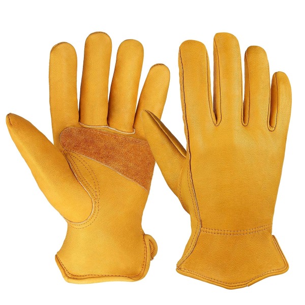 Leather Gloves,Work Gloves for Working,Gardening,for Men & Women,1 Pair, L