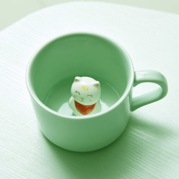 3D Djurmugg Djur Inuti Koppen Cartoon Keramisk Figur Tekopp Jul Födelsedagspresent Till Barn Kvinnor Män Kaffe Mugg 9