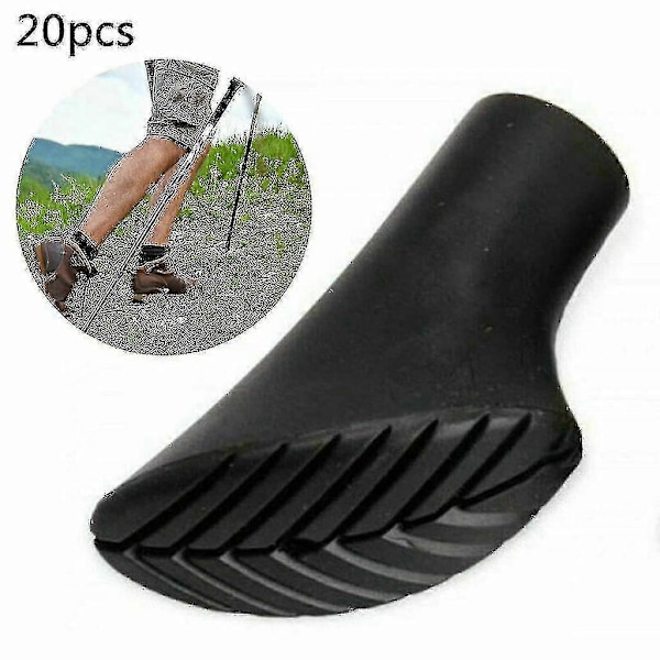 20 Stykker / 10 Par Nordic Walking Pads Asfalt Gummi Buffer X-4gt