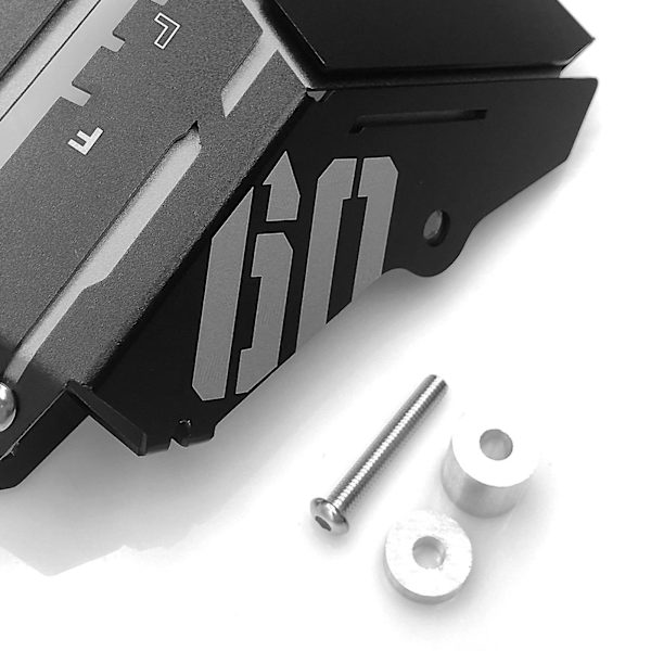 Vannkjølereservoar Tankbeskytter for Yamaha Mt-09 Mt09 Fz-09 Fz09 Svart Gray Length 27cm