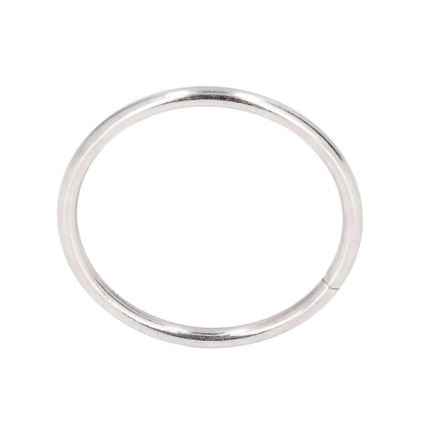 50 stk. metalringe jernmateriale holdbart robust multifunktionelt blankt lys farve metal O-ringe til
