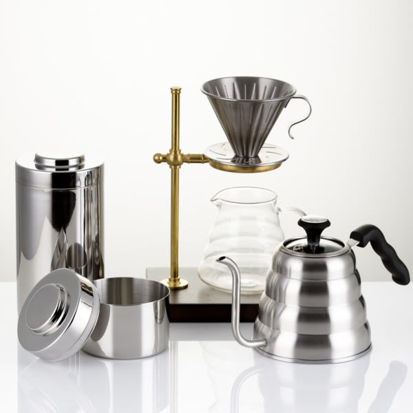 Kaffe Drypper i Rustfrit Stål V-Form Drypper Kaffe Tragt Håndbrygget Kaffe Filter Hæld Over Kaffe Brygning S