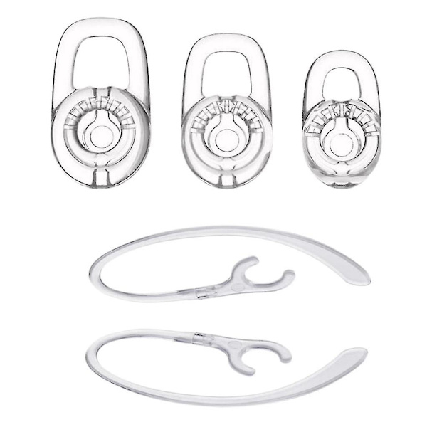 10x Silikone Ørepropper Med 360 Graders Roterende Ørekrog Til Plantronics M70