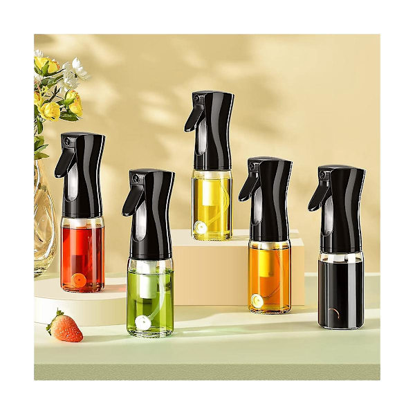 Sprayer för matlagning, 200 ml olivspray, tillbehör, för salladsberedning/bakning/stekning, svart
