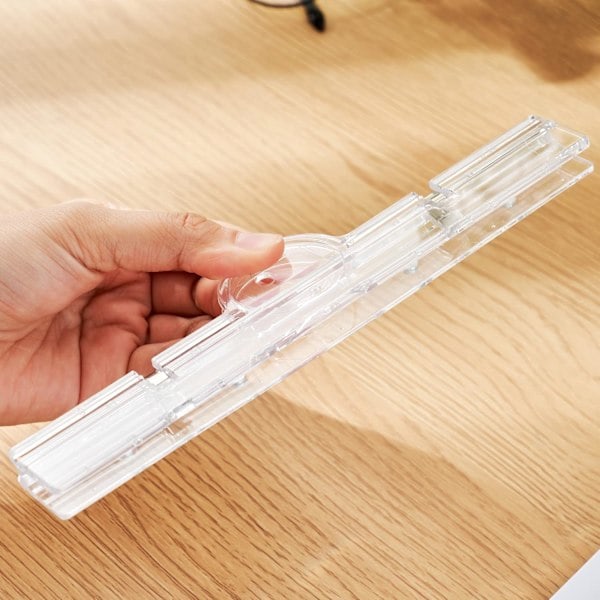 2-pak 7,9\" klare ekstra store binderclips med magnetisk vedhæftning til whiteboard eller køleskab til nem opbevaring
