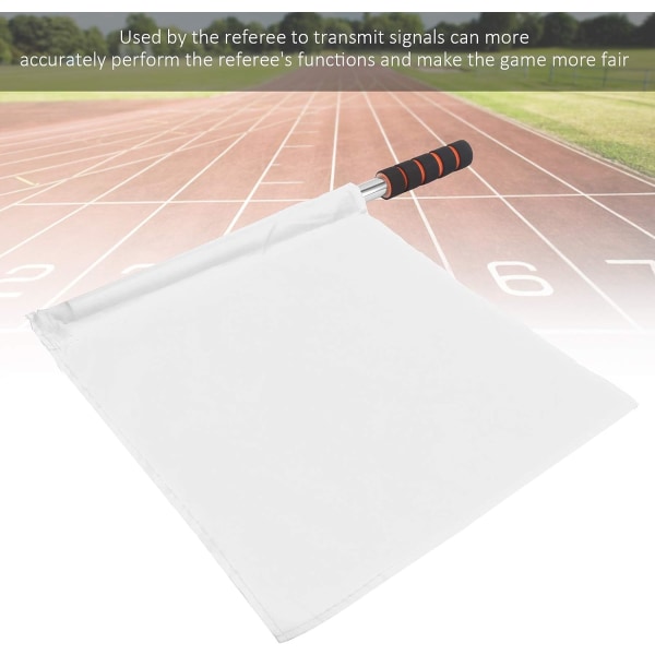 Sportsdommerflag, Fodbolddommerhjørneflag Robust Holdbar til Fodbold Hockey Træning (Hvid)