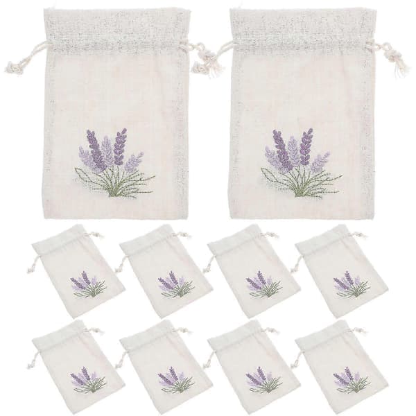 Tomma lavendelpåsar - 10-pack påfyllningsbara påsar för potpurri, örter, förvaring 14x10x0.5cm