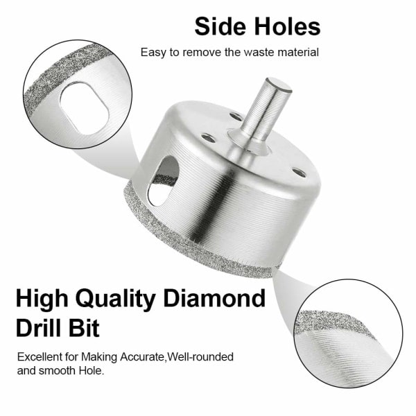 10-pack diamantborr, set för glas kakel keramik