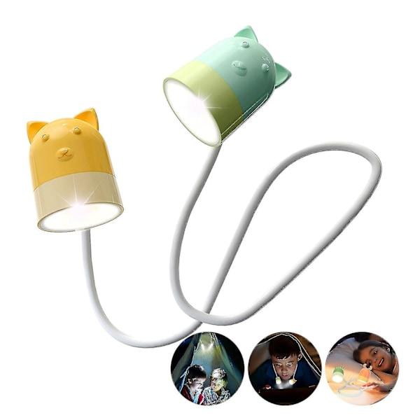 LED-nakke leselys for lesing i sengen, fleksible armer for lesing C