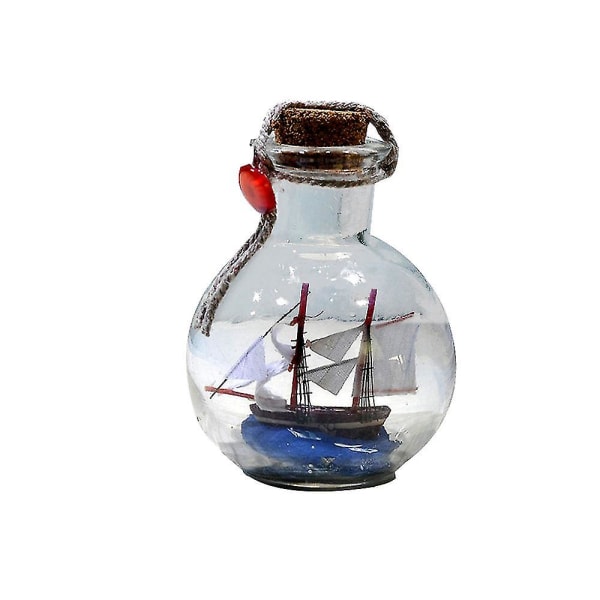 Ship In A Glass Bottle Decor, Håndlavet Pirat-sejlbådsgave, Værelsesindretning, Home Office-indretning, Nautisk Battle Ship, Middelhavsønskeflaske Gif small