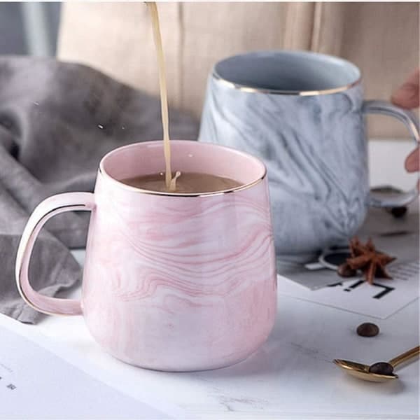 Porslin kaffekopp keramikkopp marmor tekopp