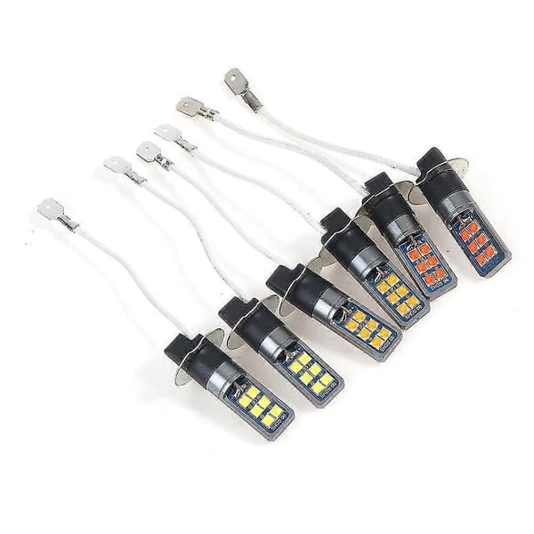 H3 LED-pære Super Sterke Bil Tåkelys DC 12v 6000k Kjørelys Tåkelykt Red