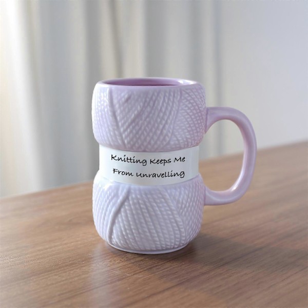 Nyhet Stickad Presentmugg Färgglad Garn Dumpling Mugg Jul Födelsedag eller Mors Dag Present Purple 301-400ml