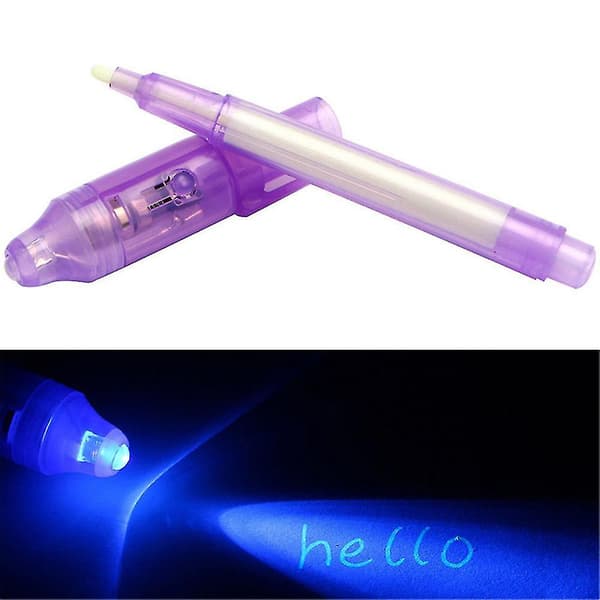 Usynlig Blækpen med UV Lys Magic Marker 6 stk