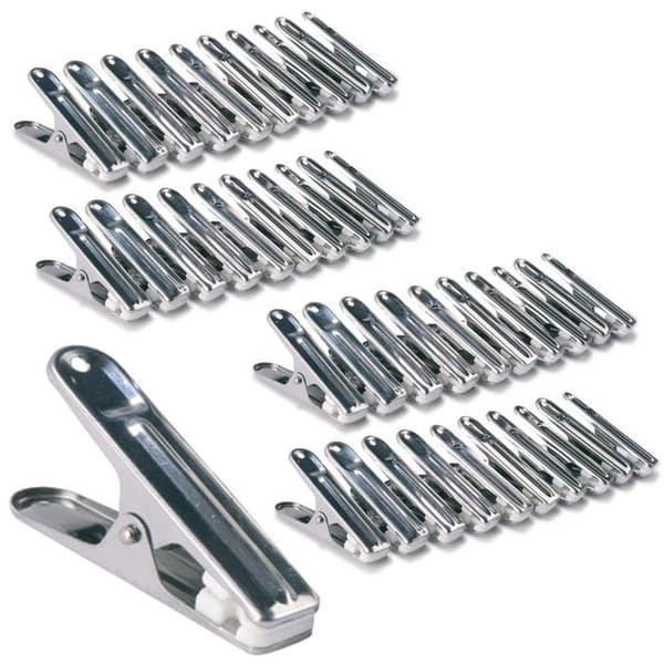 IDMARKET 40 klesklyper i rustfritt stål, uknuselige, holdbare og rustbestandige