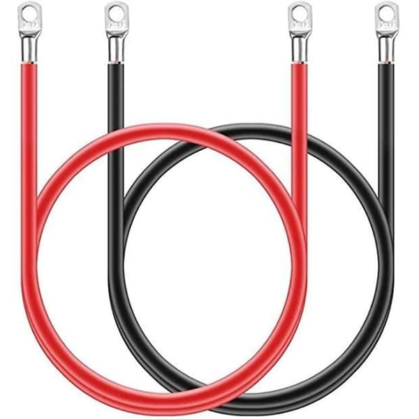 Batterikabel - 2 stk. - 16mm² kobber - 5A - 50cm