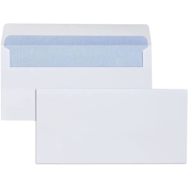 Triple Priority DL White Peel and Seal Kuvert - Säker självförslutning utan fönsterdesign - Perfekt för hemkontor och företagsposter (25)