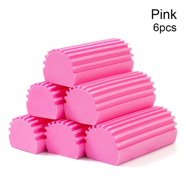 Magisk støvrensningssvamp våd rengøring støvsvamp Pink 6 Pcs-6 Pcs