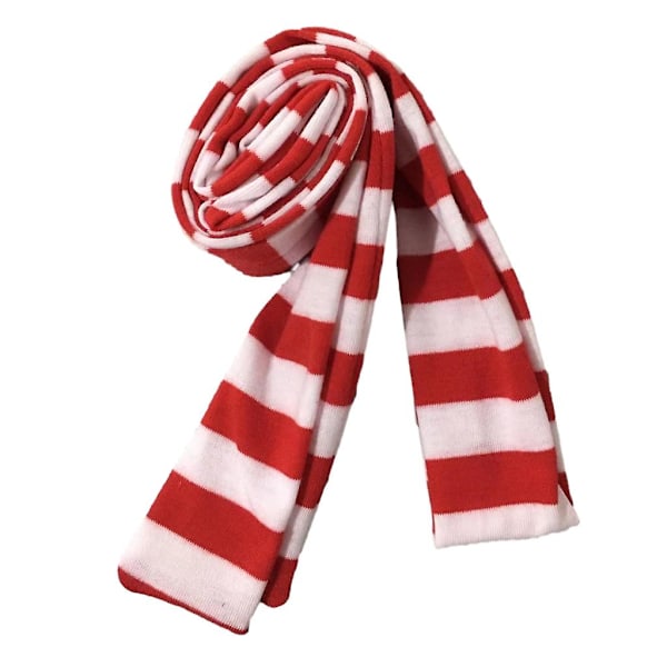Dam Vår Sommar Randigt Mönster Scarfs Tunn Halsduk Y2k Stil Färgglad Tunn Stickad Nackskydd Lättvikt Red