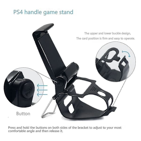 PS4-ohjaimen matkapuhelinpidike, universaali pelitukikehys