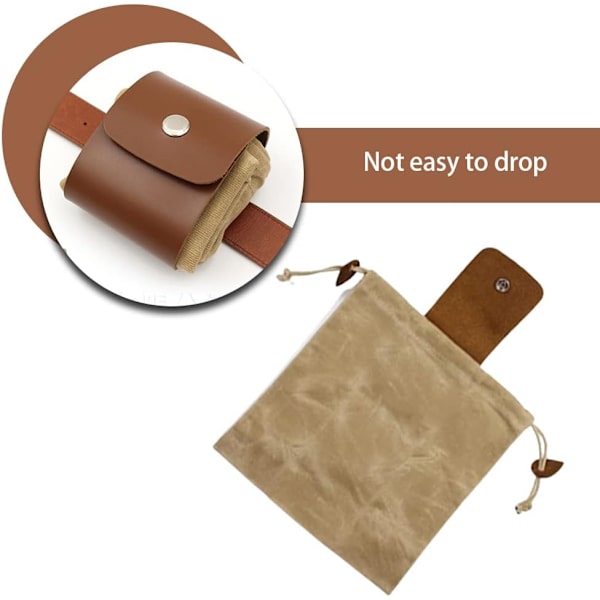 Vattentät Dump Pouch, Läderbältesväska, Gadget Midjeväska för Utomhuscamping Bergsklättring Fiske