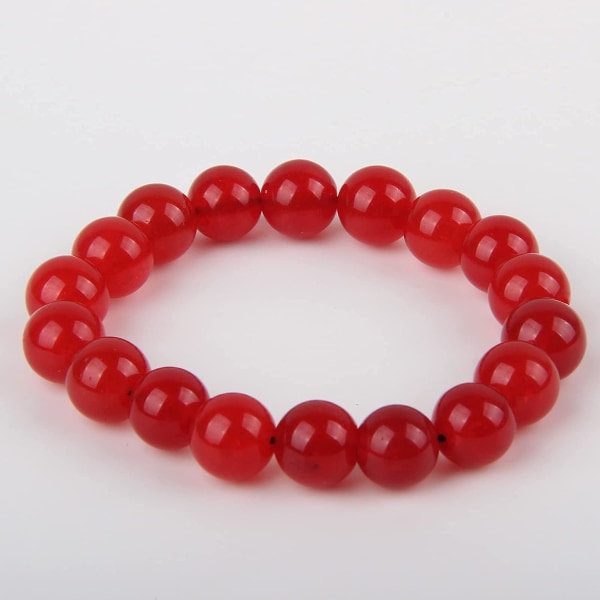 100 STK perler for smykkefremstilling Armbåndperler for å lage Røde agatperler Smykkeperler til armbånd Halskjedehåndverk