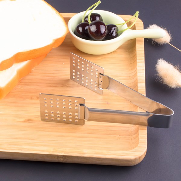 Teposepresser, holder i rustfrit stål, tang, ske, si-klemme til at gribe isterninger (15 cm)
