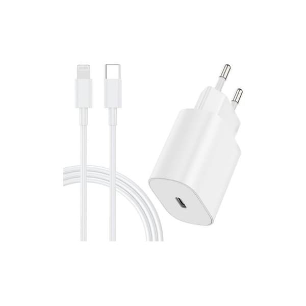 20W Rask USB-C iPhone-laderkit, 2M USB-C hurtigladekabel for iPhone 14 13 12 11 SE XR XS Max og iPad