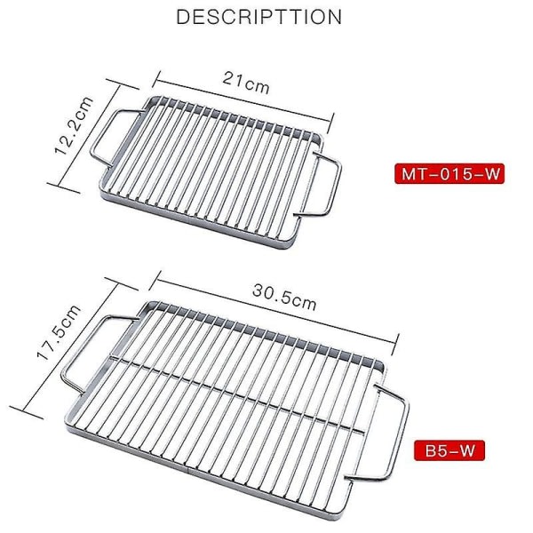 Grill BBQ Grill Net Rustfritt Stål Stativ Rist Rist For Grill,p