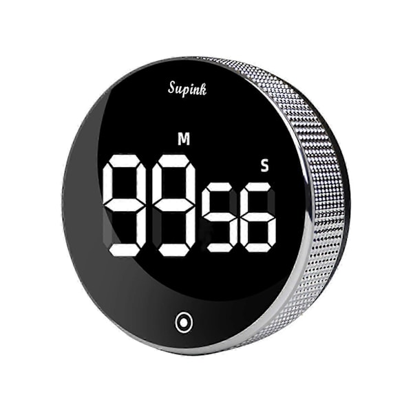 Digital LED Timer Manuel Nedtællings Alarm Clock Magnetisk Stopur Brusebadstimer