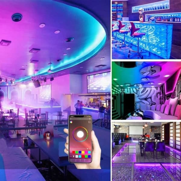 Ruban 5m Bluetooth LED TV RGB USB-list med app, LED-bakgrundsbelysning, synkroniseras med musikrytm