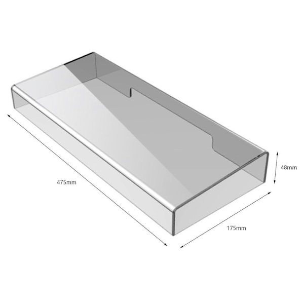 Tastatur Støvdække Transparent Stærk Akryl Tastaturdække Let At Rengøre Desktop Tastatur 375X15