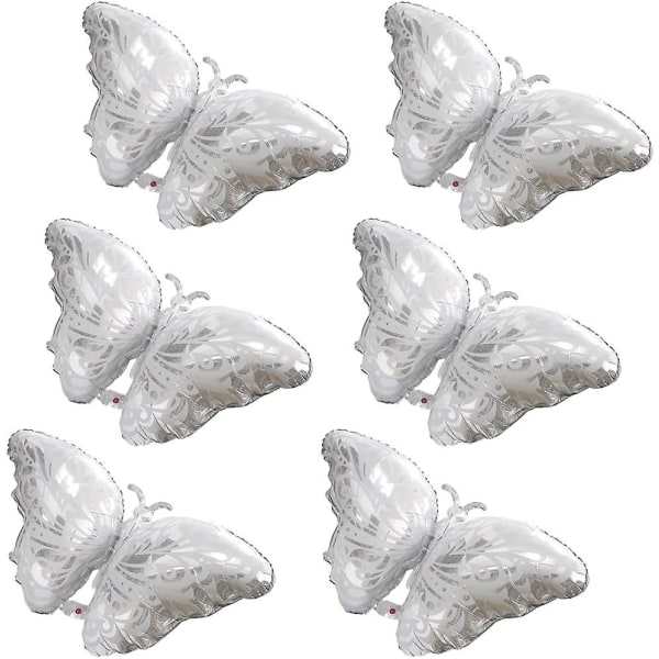 4d Metallic Butterfly Ilmapallot Butterfly Fairy Tale Juhlakoristeet, 6 Pack 42'' hopea Butterfly Heliumfolio Mylar Ilmapallot Juhliin