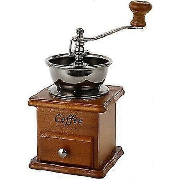 Vintage Manuell Keramisk Kaffekvern Konisk Burr Håndholdt Bærbar Maker Krank Kaffe