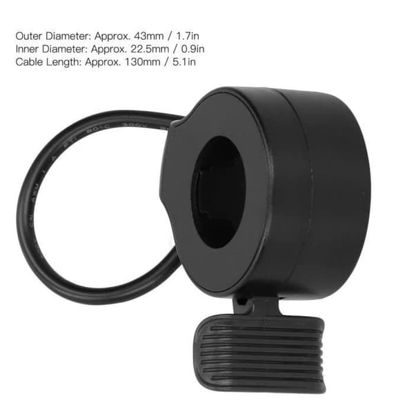Qiilu Scooter Finger Gaspedalforstærker, Finger Gaspedalforstærker med Hall-sensor, Gasgreb