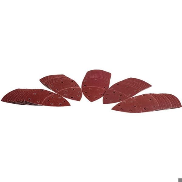 50-pack slippapper - för slipmaskiner och multiverktyg - 100x150 mm - roterande frontdel