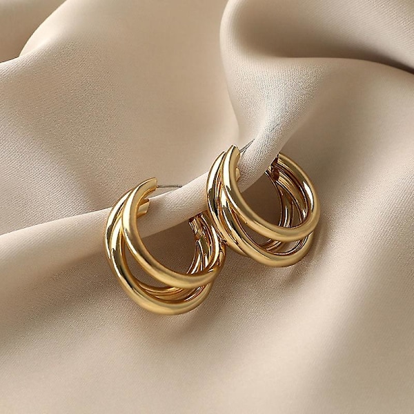Kvinders øreringe pige stud øre Drop Lady C Rhinestones Rund Cirkel CC Geometrisk Elegant Metal Trendy e220jin