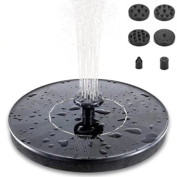 Fountain - Solar cell fountain / Water fountain Solar cell - 16 cm Black