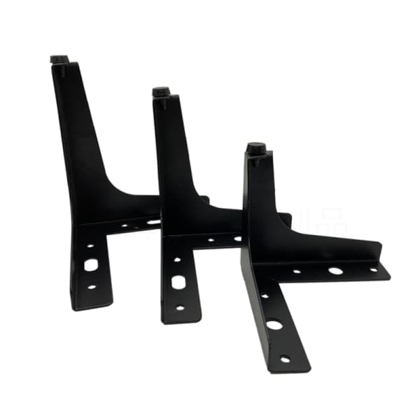 4-pak 10 cm sorte møbelben i metal - til skabe, sofa, kaffe