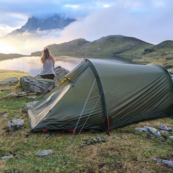 Rebholder til telte med rebspænder, nylonrem, klatrekrog til vandreture og camping